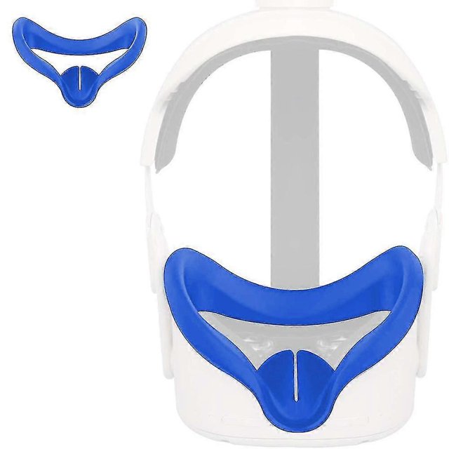 Funda de silicona para máscara de realidad virtual para Oculus Quest 2, almohadilla para la cara, resistente al sudor, lavable, almohadilla para los ojos estándar, bloqueo de luz, color negro
