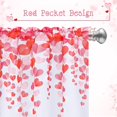 thumbnail image 6 of Valentine''s Day Kitchen Tier Curtains 36 Inch Length Valentines Day Kitchen Curtains Falling Red Pink Love Heart Rod Pocket Short Curtains for Kitchen Bathroom, 26" W x 36" L, 2 Panels, 6 of 6