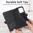 thumbnail image 4 of Allytechgroup for iPhone 16 Case with Cards Holder, RFID Blocking PU Leather Wallet Case Support Wireless Charging Shockproof Full Body Protective for iPhone 16, Black, 4 of 10