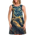 thumbnail image 1 of Balery Astronaut Starry Night Vestidos de verano para mujer con estampado: vestido holgado sin mangas, vestido playero informal y cómodo para días calurosos., 1 of 7