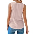 thumbnail image 3 of HUBERY Women Waffle Crewneck Sleeveless Solid Color Tank Top, 3 of 4