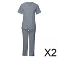 thumbnail image 1 of Conjunto de uniformes médicos para mujer,Conjunto de uniformes de enfermería,conjunto de uniformes médicos, pantalones elásticos de manga corta,Conjunto de uniforme de, 1 of 8