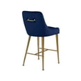 thumbnail image 5 of Meridian Furniture Owen 28"H Velvet Bar Stool in Navy (Set of 2), 5 of 5