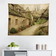 thumbnail image 1 of East Tapestry, Old Chinese Suburbs Lake Canal with Wood Boats Foggy Eastern Rural Scene Art, Fabric Wall Hanging Decor for Bedroom Living Room Dorm, 2 Sizes, Multicolor, by Ambesonne, 1 of 1