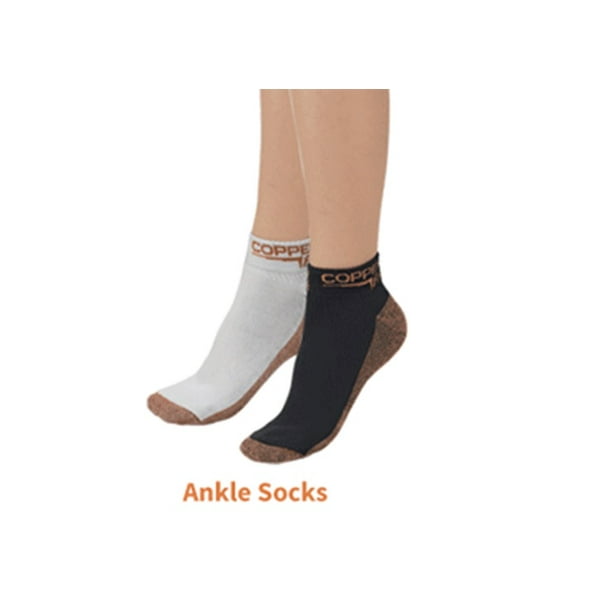 Copper Fit Gripper Socks, 2 pack, S/M