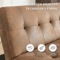 thumbnail image 6 of Miekor Furniture Foldable Fashion Sofa Bed Tech Cloth Back Adjustable Sofa Chaise longue Futon, Modern Fashion Sofa with Charging Port for Living Room Bedroom Office (Coffee color) 53556, 6 of 12