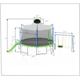thumbnail image 5 of ARCTICSCORPION Trampoline with Slide Swings and Basketball Hoop, Green, 254.00" x 144.00" x 121.20", 5 of 9