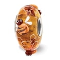 thumbnail image 2 of FB Jewels Ster.Silver Reflections Hand Painted Hunny Bees Fenton Glass Bead, 2 of 3
