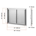 thumbnail image 4 of KFFKFF Barbecue Access Door, 30W x 21H Inch Dual Exterior Kitchen Door, Stainless Steel Recessed Door, Wall Vertical Door with Grips, for Barbecue Island, Grill Station, Outdoor Cupboard, 4 of 9