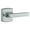 Chrome, variant on Baldwin 5485V056MR Soho Lever & Less Rose, Satin Nickel