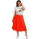 thumbnail image 4 of Falda plisada Roman Fashion/Tallas Extras, 715 (Naranja) naranja 36 Roman Fashion F-ELY-715-NARANJA, 4 of 5