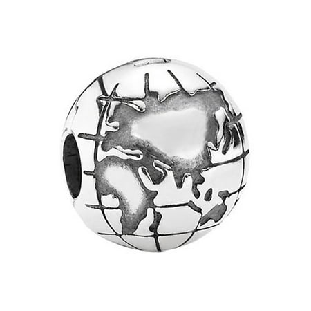 Globe Charm - Authentic Globe Charm in 925 Sterling Silver, 791182