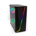 thumbnail image 1 of Gabinete gamer Yeyian YGA-68809 ATX / micro ATX cristal templado RGB con control remoto  3 ventiladores instalados USB HD AUDIO ranuras HDD y SSD 7 PCI, 1 of 7