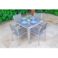 thumbnail image 1 of Belvedere 5-Piece Brushed Aluminum Outdoor Patio Furniture Dining Table Set w/ Dining Table and Four Chairs, 1 of 6