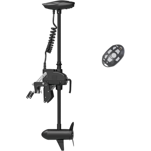 AQUOS HAWING CaymanT 12V 55LB 39 Po. Moteur de Traîne Électrique à Arbre de Pivot – Inclut une Télécommande Sans Fil pour Bateaux de Pêche en Eau Salée et en Eau Douce