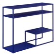 thumbnail image 1 of Table Console en Métal et Bois 42 Pouces avec Étagères à Niveaux - Bleu, 1 of 8