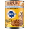 Pedigree Chopped Ground Dinner Chicken Liver & Beef Adult Soft Wet Dog Food 13.2 Oz. Cans 12 Pack