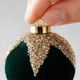 thumbnail image 3 of ShaoXinWan 9 Pcs Assorted Red Flocked Christmas Baubles, Gold Accent Shatterproof Tree Hanging Ornaments, Multi Style Holiday Decor for Wreath, Window and Wedding Party, 3 of 5