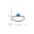 thumbnail image 2 of 3/5 Carat (Ctw) Blue Topaz Solitaire Ring in Sterling Silver, 2 of 4