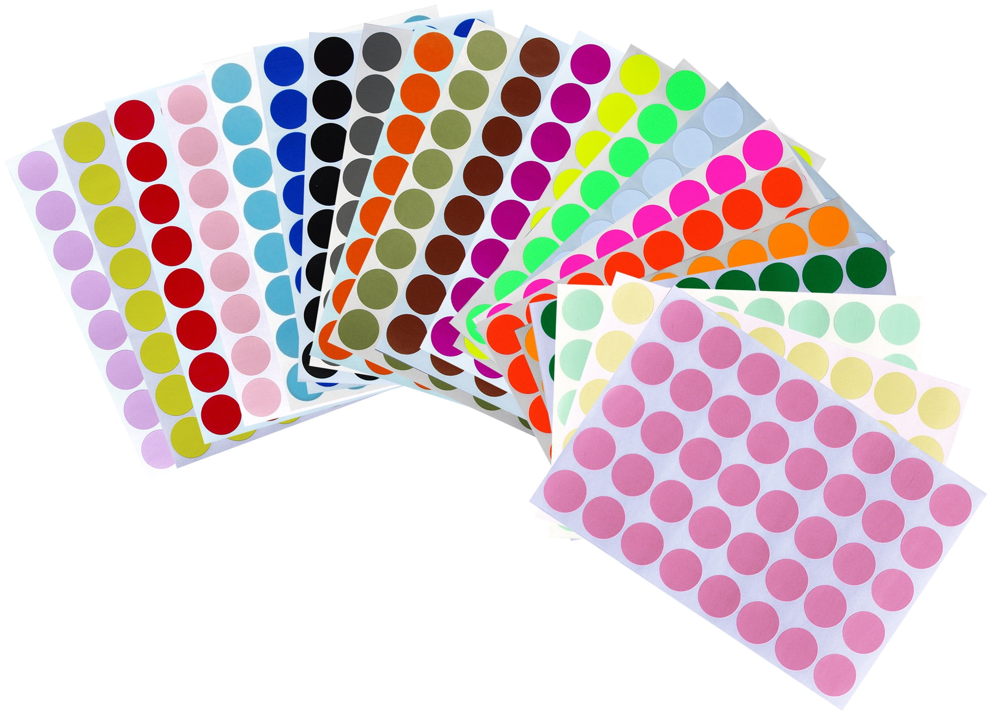 colour code Red 19mm dot//circular sticker x 150