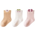 thumbnail image 3 of Krdevn 3-Packs Soft Baby Socks for Toddlers Cozy Kids Socks with Cute Cartoon Designs Breathable Comfortable Everyday Wear,0-6 Months, 3 of 3