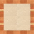 thumbnail image 1 of Ahgly Company Machine Washable Indoor Square Transitional Deep Peach Orange Area Rugs, 8' Square, 1 of 7