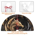 thumbnail image 3 of KLL 48" Christmas Tree Skirt Vintage Metal Dragon Xmas Tree Skirts Mat for New Year Xmas Holiday Party Indoor Outdoor Home Decoration, 3 of 5