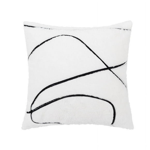 Nvzi Fundas de almohada súper suaves, cojines decorativos para sofá de primavera, cojín para sala de estar, 18 x 18 pulgadas, color blanco
