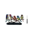 thumbnail image 2 of DAMAI Stained Glass Birds on Branch Desktop Ornament - Flat Double-Sided Acrylic/Metal Art with 5 Colorful Birds, Colorful Vivid Flat Animal Statue Decoration, Bird Figurines Home Decor, 2 of 8