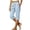 Light Blue, variant on Zeliretfy Women Capri Pants Summer Casual Cropped Pants Drawstring Elastic High Waisted Trousers with Pockets