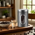 thumbnail image 4 of Stainless Steel Kitchen Canisters Set - Grey Airtight Storage Containers With Transparent Windows For Coffee, Tea & Sugar, 3-Piece Countertop Organization, 4 of 9