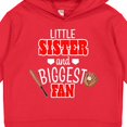 thumbnail image 3 of Inktastic Little Sister and Biggest Fan Baseball Glove and Bat Toddler Hoodie, 3 of 4