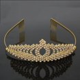 thumbnail image 3 of Corona de princesa opcional de oro y plata, banquete de boda, gran corona de diamantes de imitación, accesorios de boda, 3 of 5