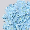 thumbnail image 2 of Scidweet 4 Pcs Artificial Hydrangea Fake Flowers, 19.3" Real Touch Latex Faux Plants Fake Hydrangea Flowers for Spring Summer Indoor Outdoor Home Table Wedding Decoration, Light Blue, 2 of 7