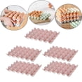 thumbnail image 3 of Caja de almacenamiento de huevos frescos apilable de 5 x 24 rejillas, bandeja para huevos de gran capacidad para refrigerador Rosa, 3 of 9