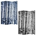 thumbnail image 3 of Lighting Home Decorative Multi Color Wood Canvas Birch Screen, 3 of 3