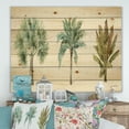 thumbnail image 2 of Designart 'Botanical Mixed Green Palms I' Farmhouse Print on Natural Pine Wood, 2 of 3