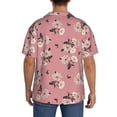 thumbnail image 5 of Wukai Rose Flowers Men's Casual Short-Sleeve Button Down Shirt - Lightweight Summer Dress Shirt for Daily Wear-X-Large, 5 of 7