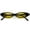Black / Yellow, variant on Ultra Thin Extreme Oval Sunglasses Color Tinted Lens 47mm (Black / Smoke)