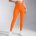thumbnail image 4 of Celsior Compression Leggings 3D Tummy Control Compression Pants Full Length Buttery Soft Yoga Pants Workout Yoga Pants No Front Seam Leggings Tummy Shaping Pants Slim Move Cellulite Leggings Orange M, 4 of 7