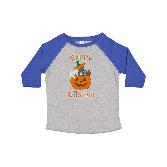 Inktastic Happy Halloween Kittens in Pumpkin Boys or Girls Toddler T-Shirt