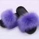 thumbnail image 4 of Pantuflas de pelo de zorro sintético, pantuflas de pelo de piel europea y americana, sandalias y pantuflas para el hogar para mujer, prendas exteriores de EVA, 4 of 6