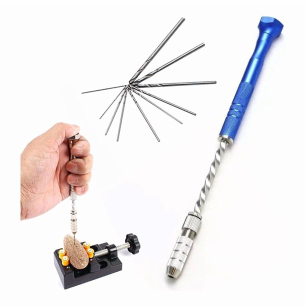 Juego de Brocas para Taladros Manuales con Tornillo de Banco y Brocas Helicoidales de Micro-Tipo de 0,8-3 mm