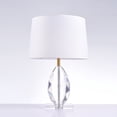 thumbnail image 2 of Pasargad Home Canova Metal & Crystal Table Lamp Lights, White & Clear, 2 of 5