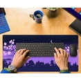 thumbnail image 5 of Purple Desk Mat Japanese Desk Pad Cute Fuji Mountain Gaming Mousepad Large, Cherry Blossom Mouse Pad XXL Desk Mats, Kawaii Anime Deskmats Desktop Protector Laptop Keyboard Mat Pad 31.5x15.7 in, 5 of 6