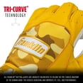 thumbnail image 4 of Franklin Sports MLB Batting Gloves - Digitek Camo Baseball + Softball Batting Gloves - Premium Leather Baseball Batting Gloves - Batting Glove Pair - White + Yellow - Youth Medium, 4 of 7