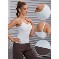 thumbnail image 3 of DARING DIVA Women's Body Shaper Cami Vest Tummy Control Shapewear Camisoles White M, 3 of 6
