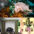 thumbnail image 4 of Flores artificiales, vegetación, plantas colgantes falsas, guirnalda de hojas, colgante para boda, fiesta, jardín, oficina al aire libre, decoración de pared, 4 of 5