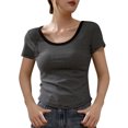thumbnail image 2 of Binmer T-shirt à Rayures pour Femmes, Ample et Polyvalent, 2 of 9