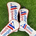 thumbnail image 4 of Golf Club Head Covers Set-PU Fabric, Hook and Loop Closure, for Hybrid Driver Fairway Woods-Dustproof Club Protector Socks plum, 4 of 6